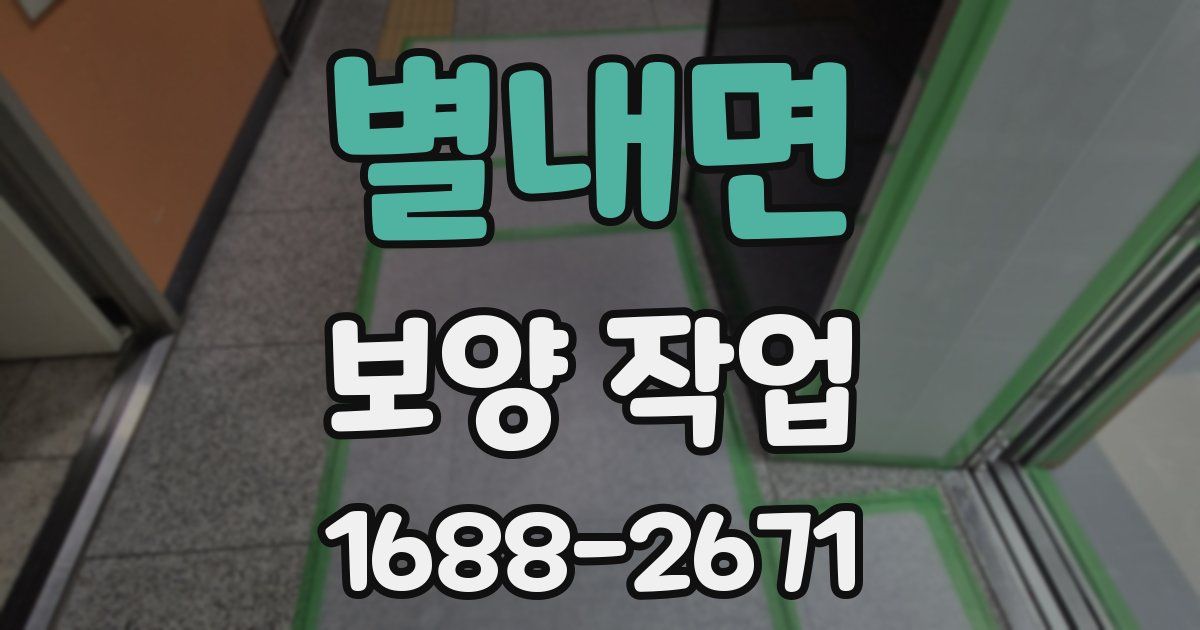 별내면 보양 작업