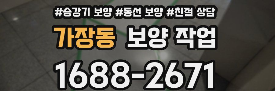 가장동 보양 작업
