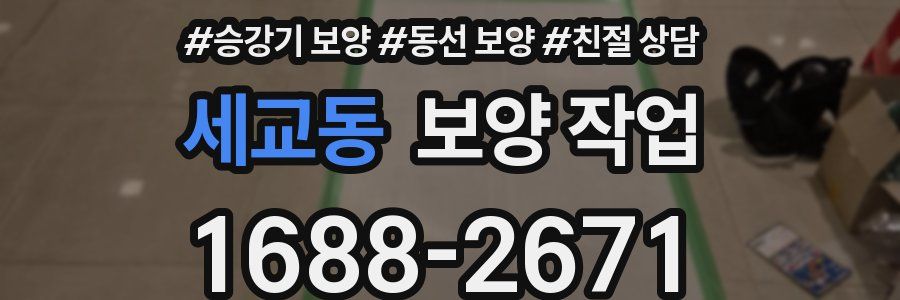 세교동 보양 작업