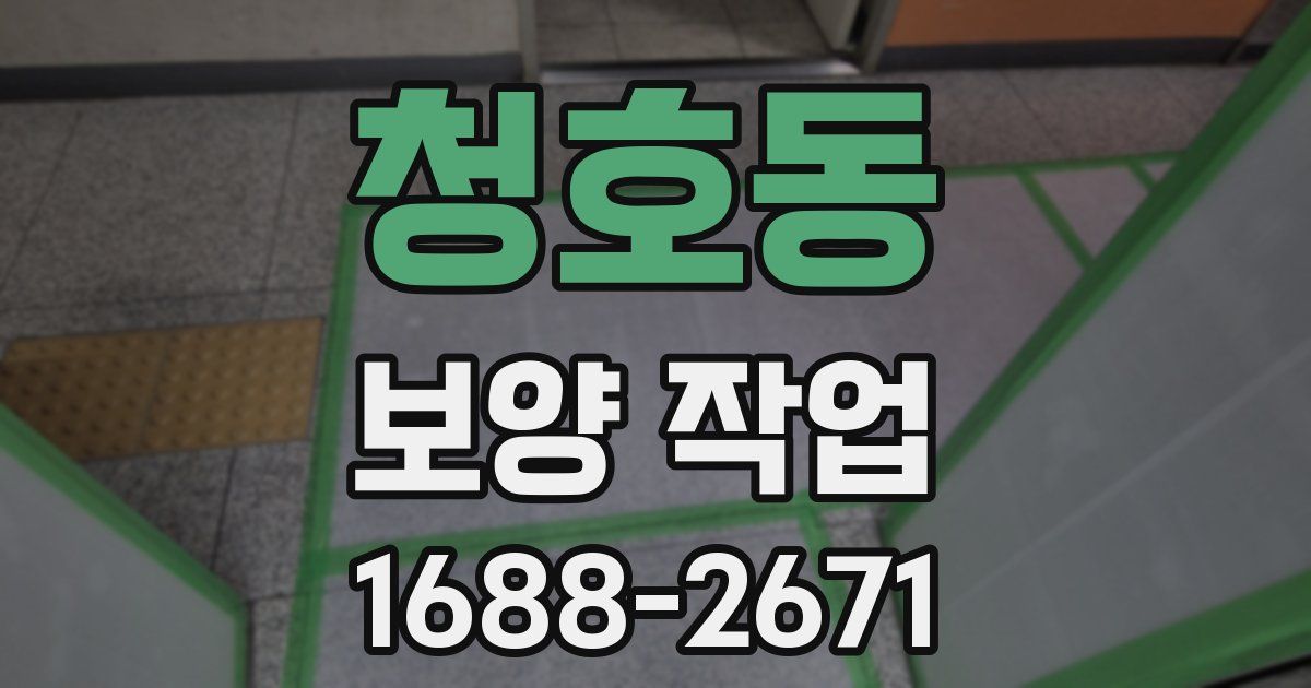 청호동 보양 작업