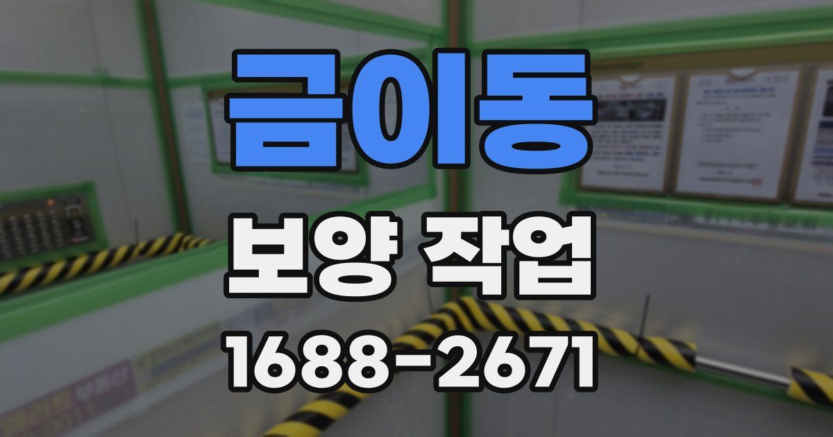 금이동 보양 작업