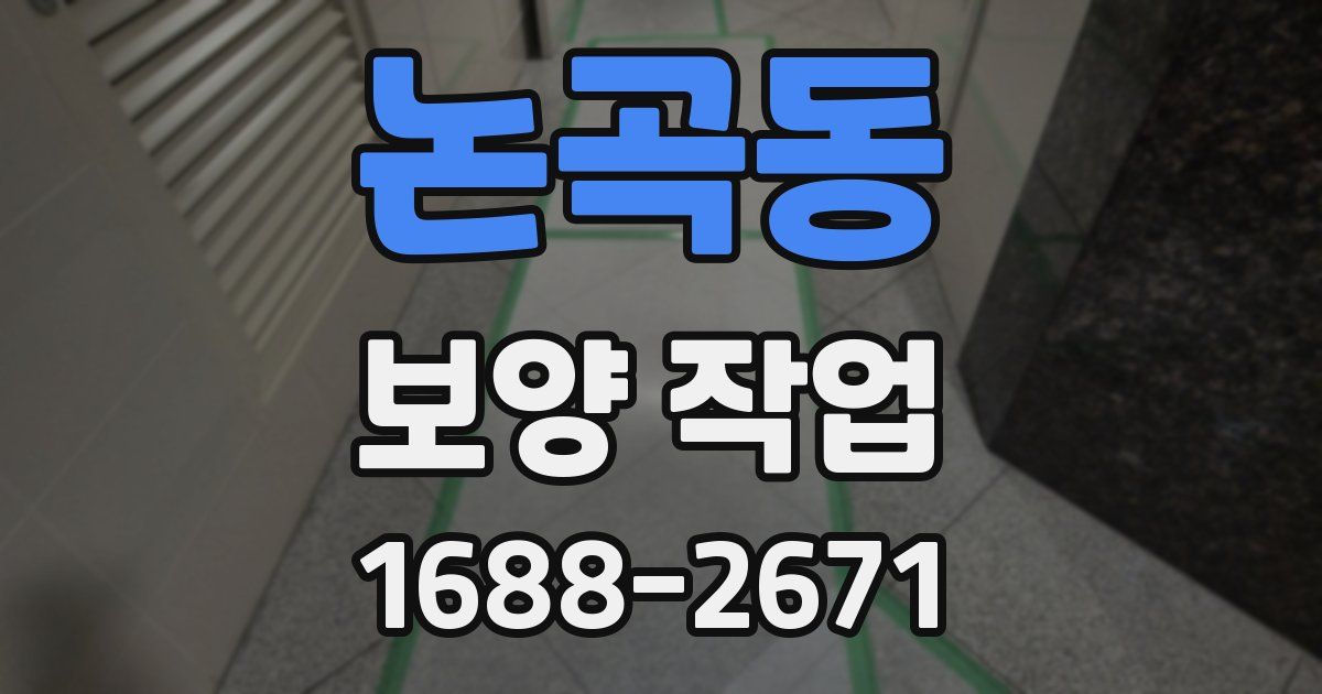 논곡동 보양 작업