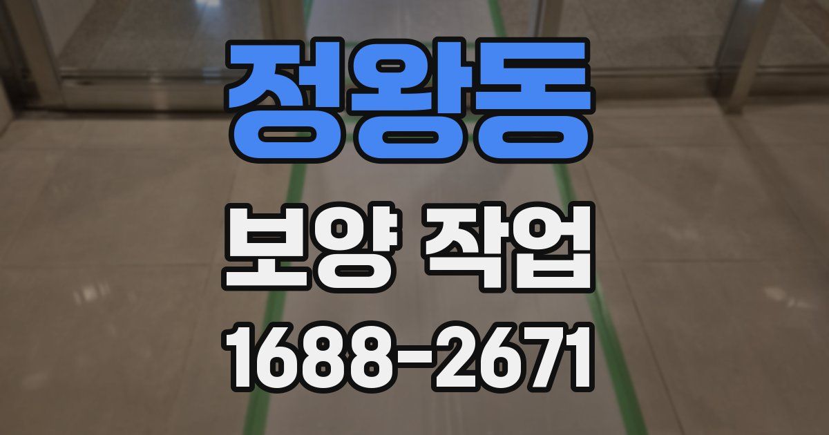 정왕동 보양 작업