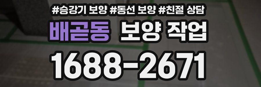배곧동 보양 작업