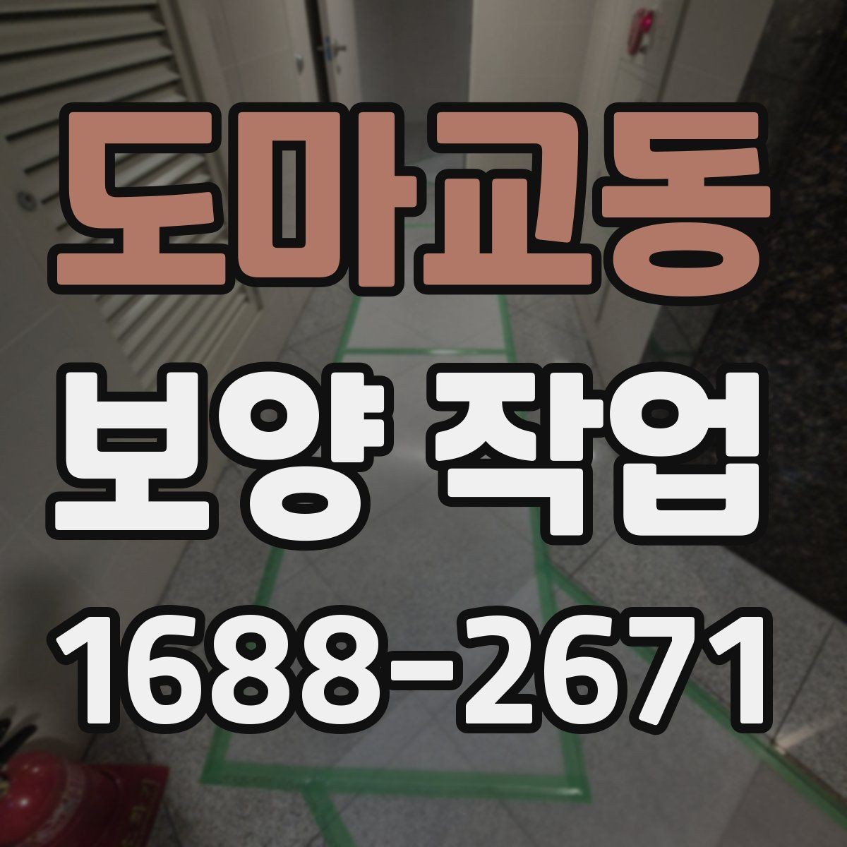 도마교동 보양 작업 후 재점검이 필요한 이유