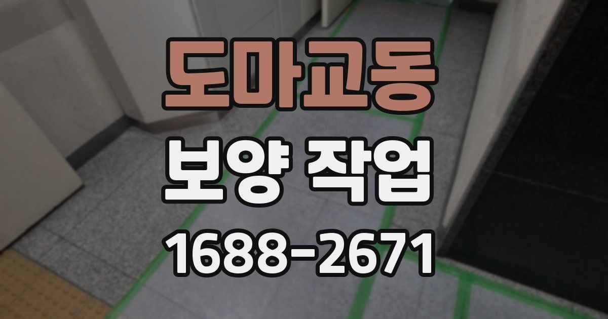 도마교동 보양 작업