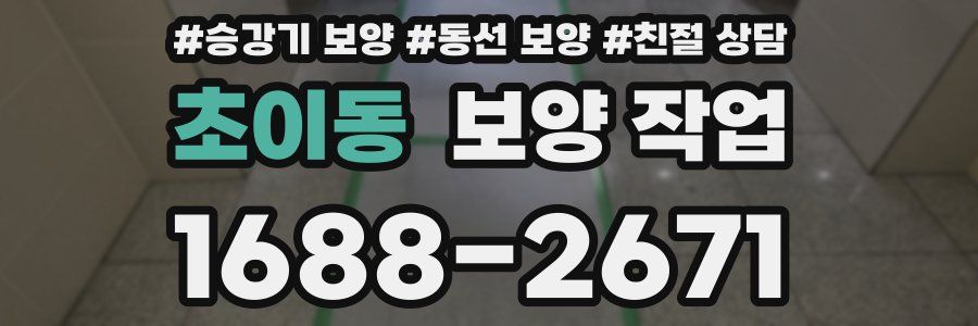 초이동 보양 작업