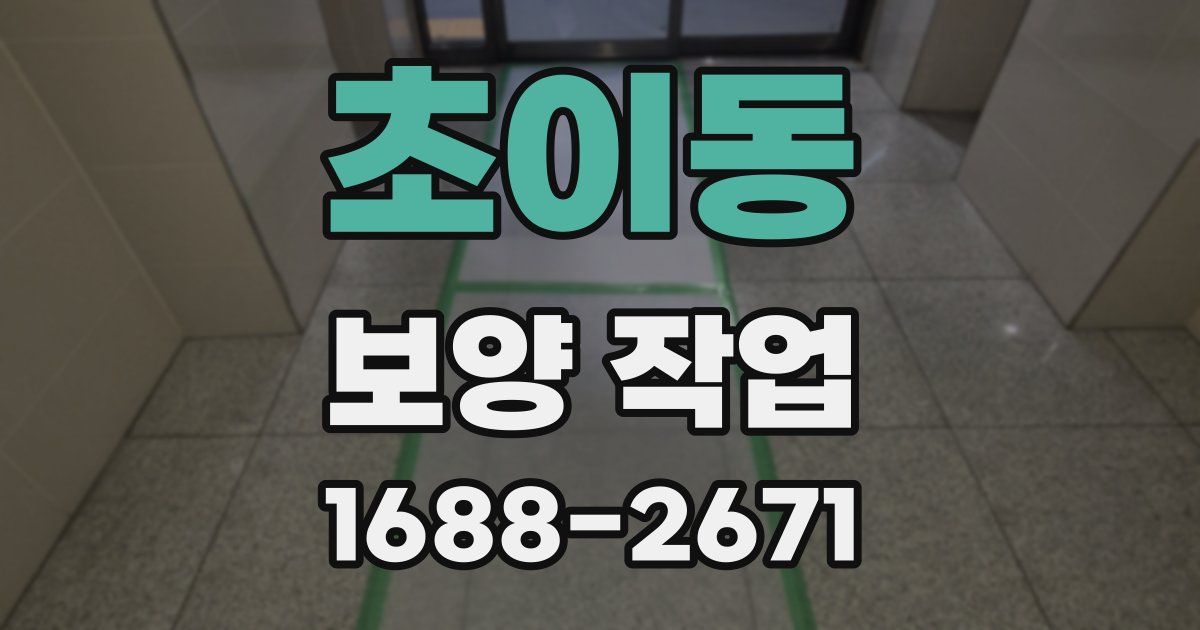 초이동 보양 작업