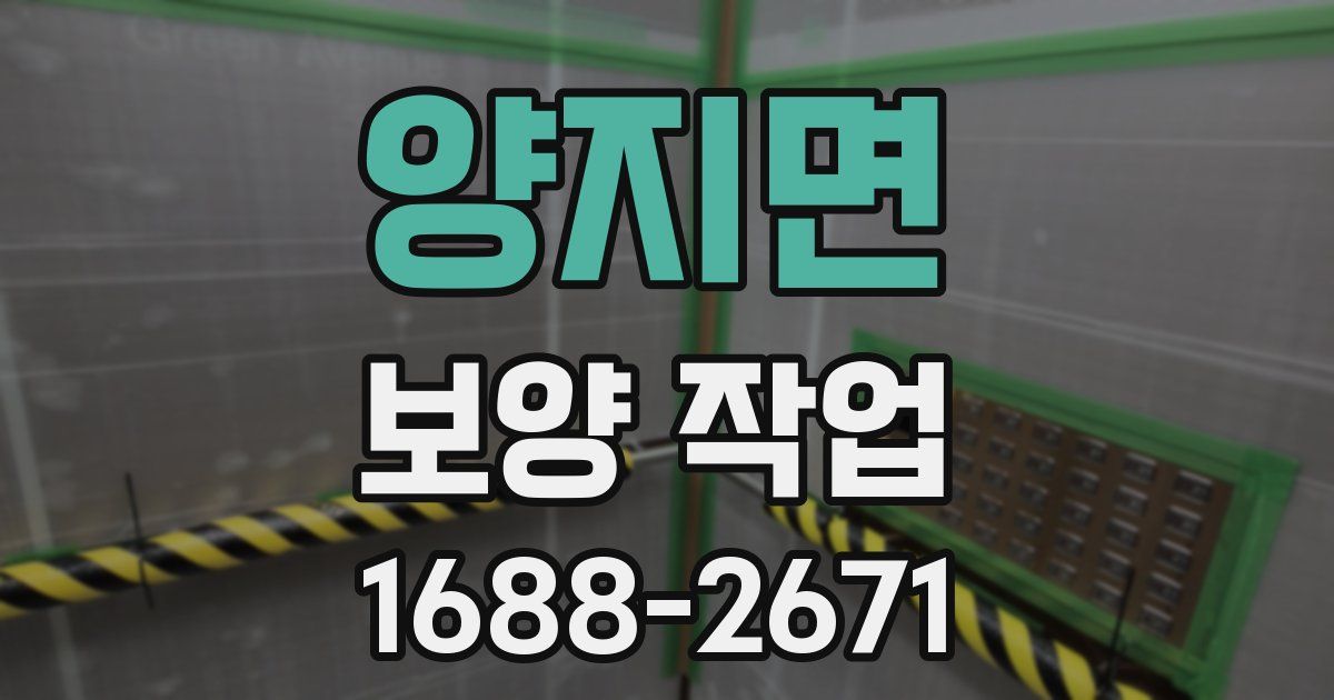 양지면 보양 작업