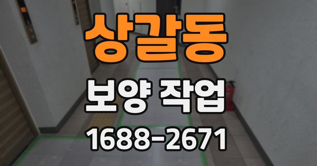 상갈동 보양 작업