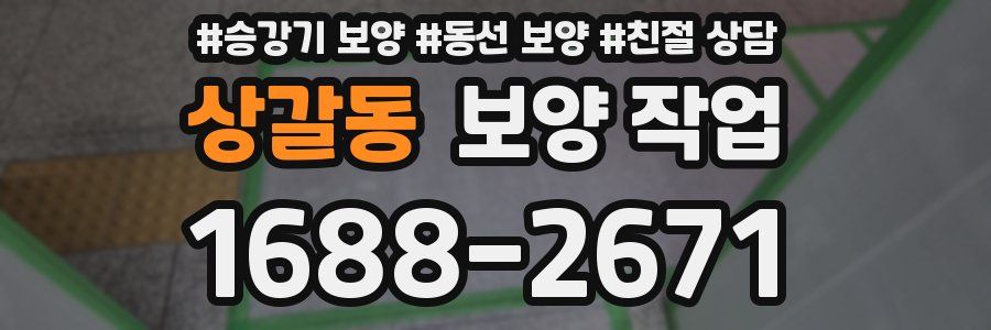 상갈동 보양 작업
