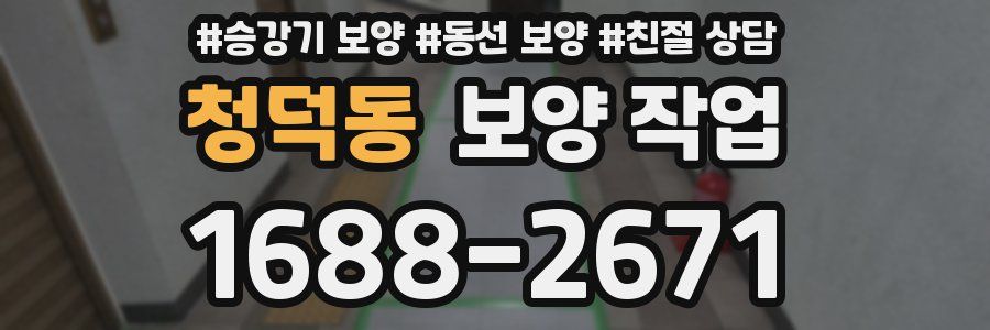 청덕동 보양 작업