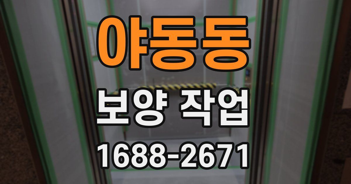 야동동 보양 작업