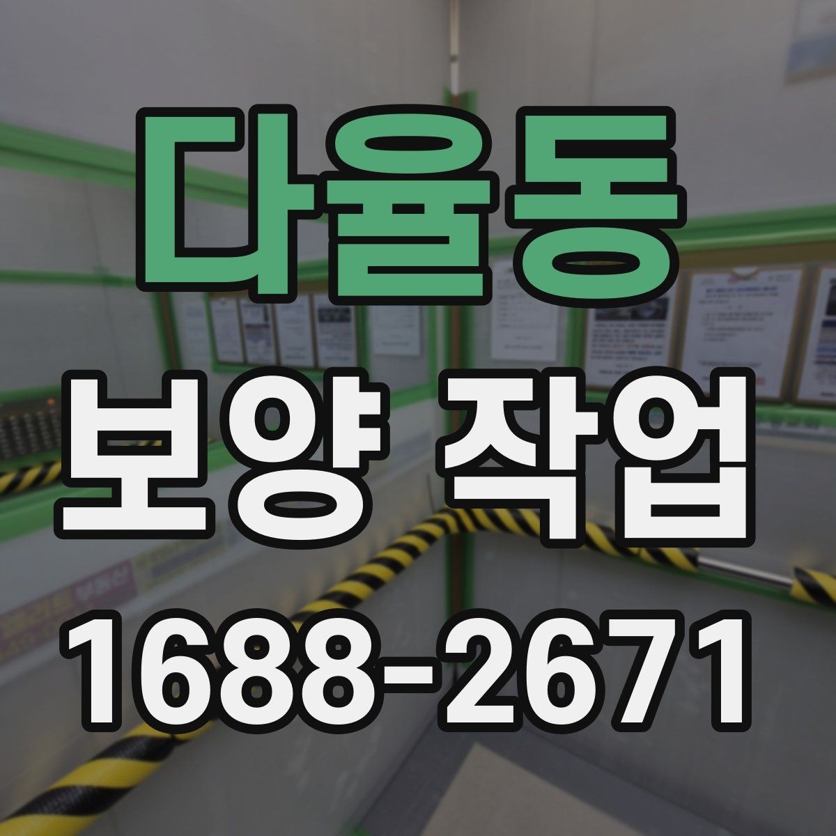 다율동 보양 작업 시작 전 확인하면 좋은 사항