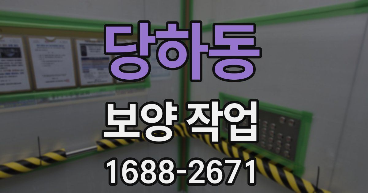 당하동 보양 작업