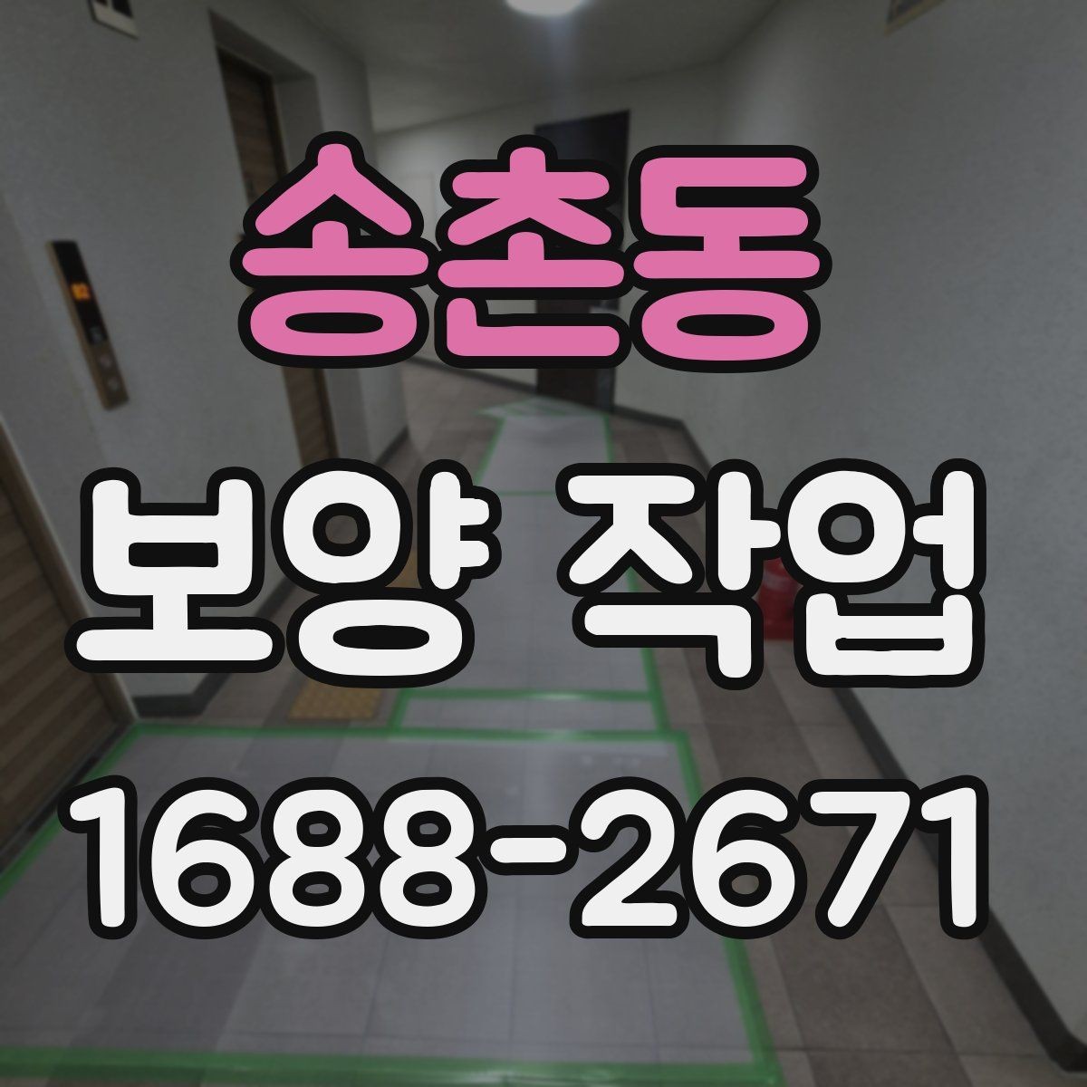 송촌동 보양 작업 후 손상 방지를 위한 관리