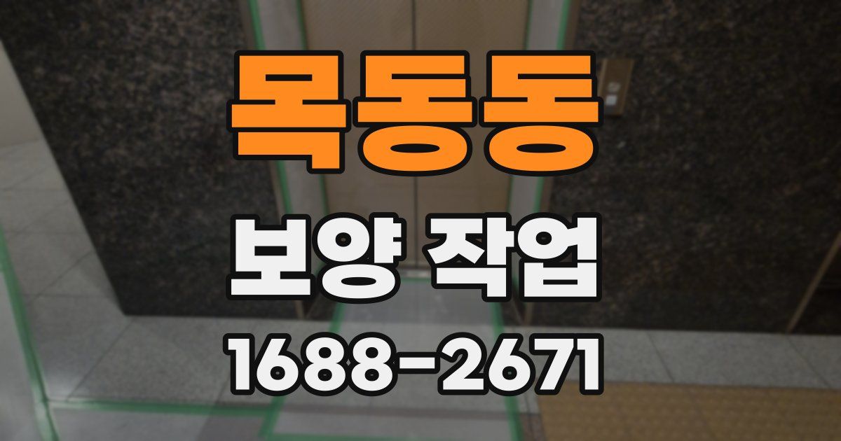 목동동 보양 작업