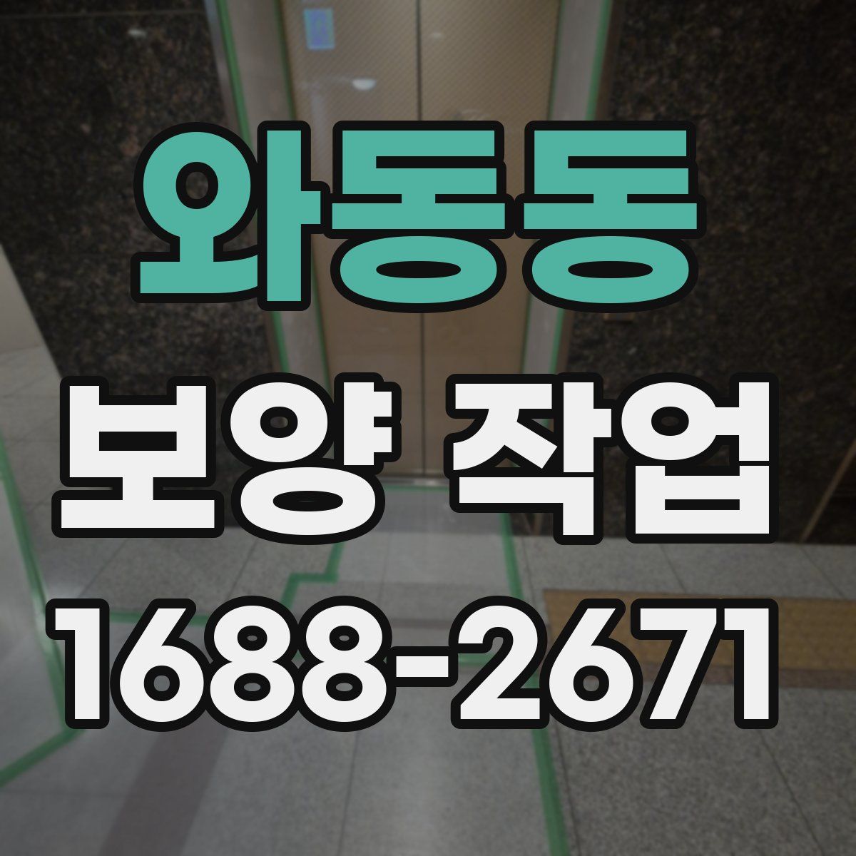 와동동 보양 작업
