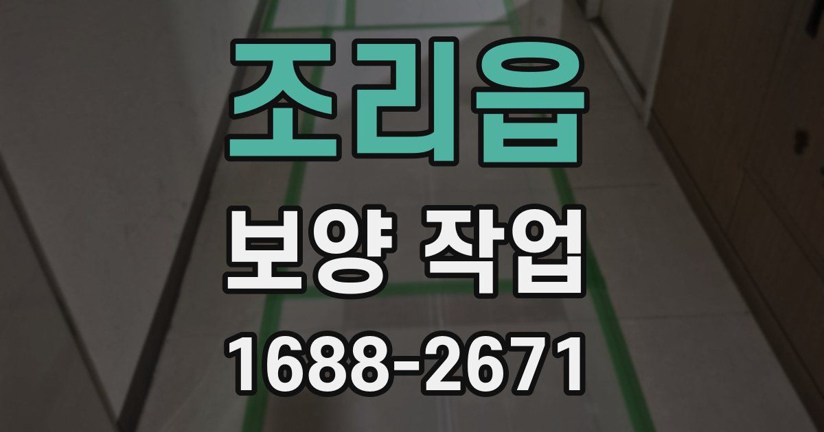 조리읍 보양 작업