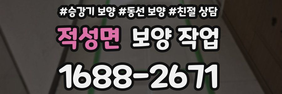 적성면 보양 작업
