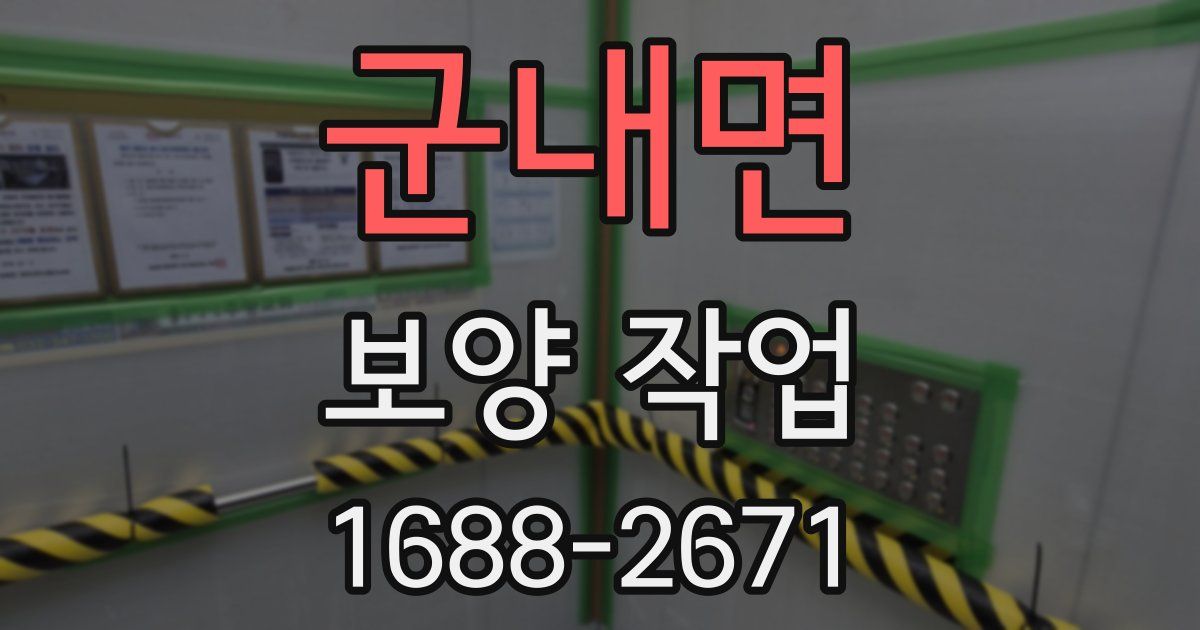 군내면 보양 작업