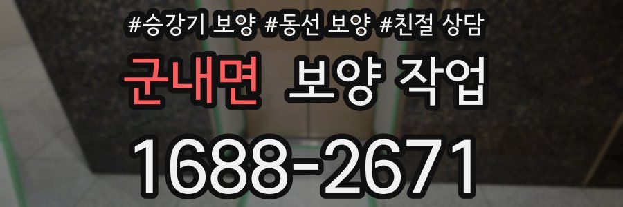 군내면 보양 작업