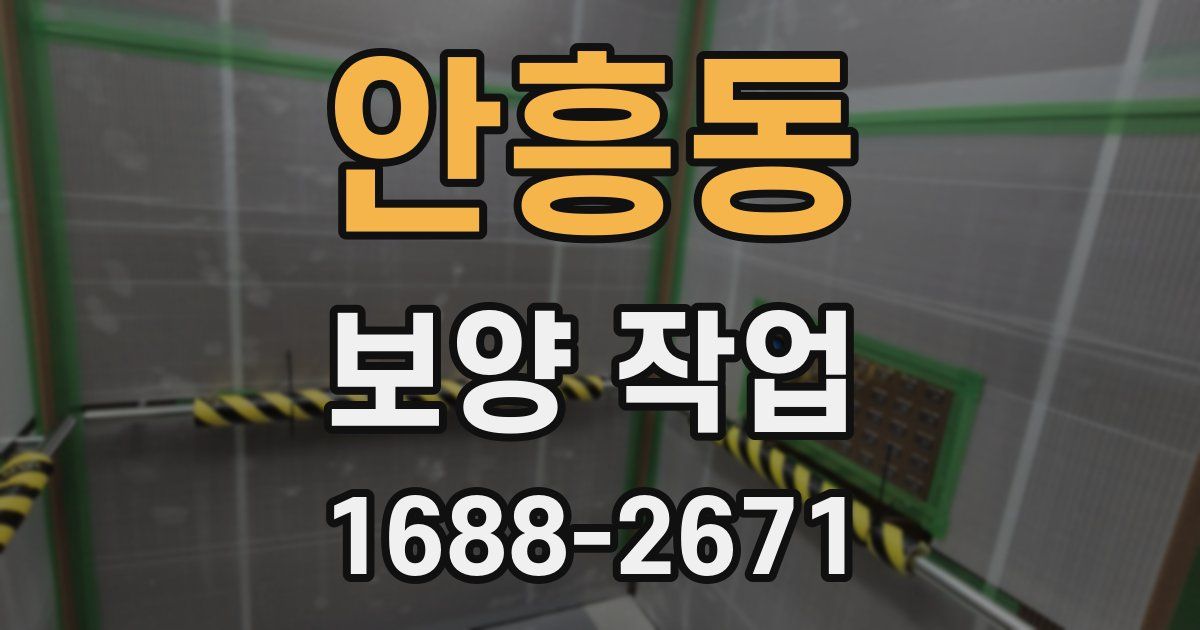 안흥동 보양 작업