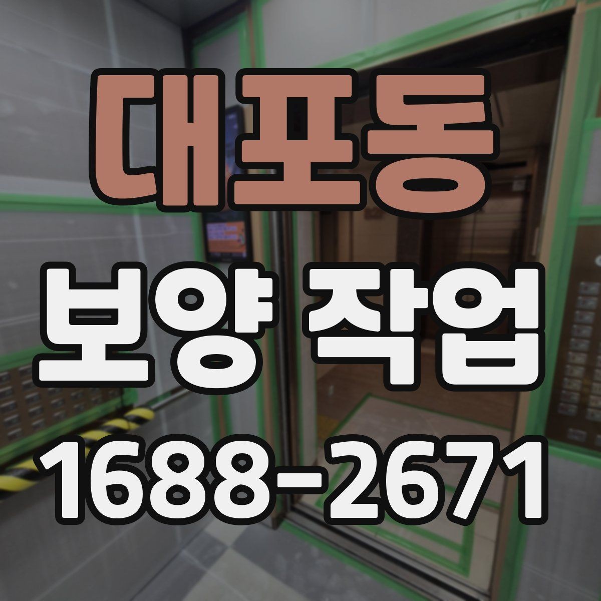 대포동 보양 작업 시작 전에 꼭 확인할 일정