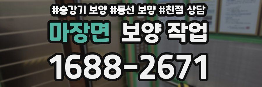 마장면 보양 작업