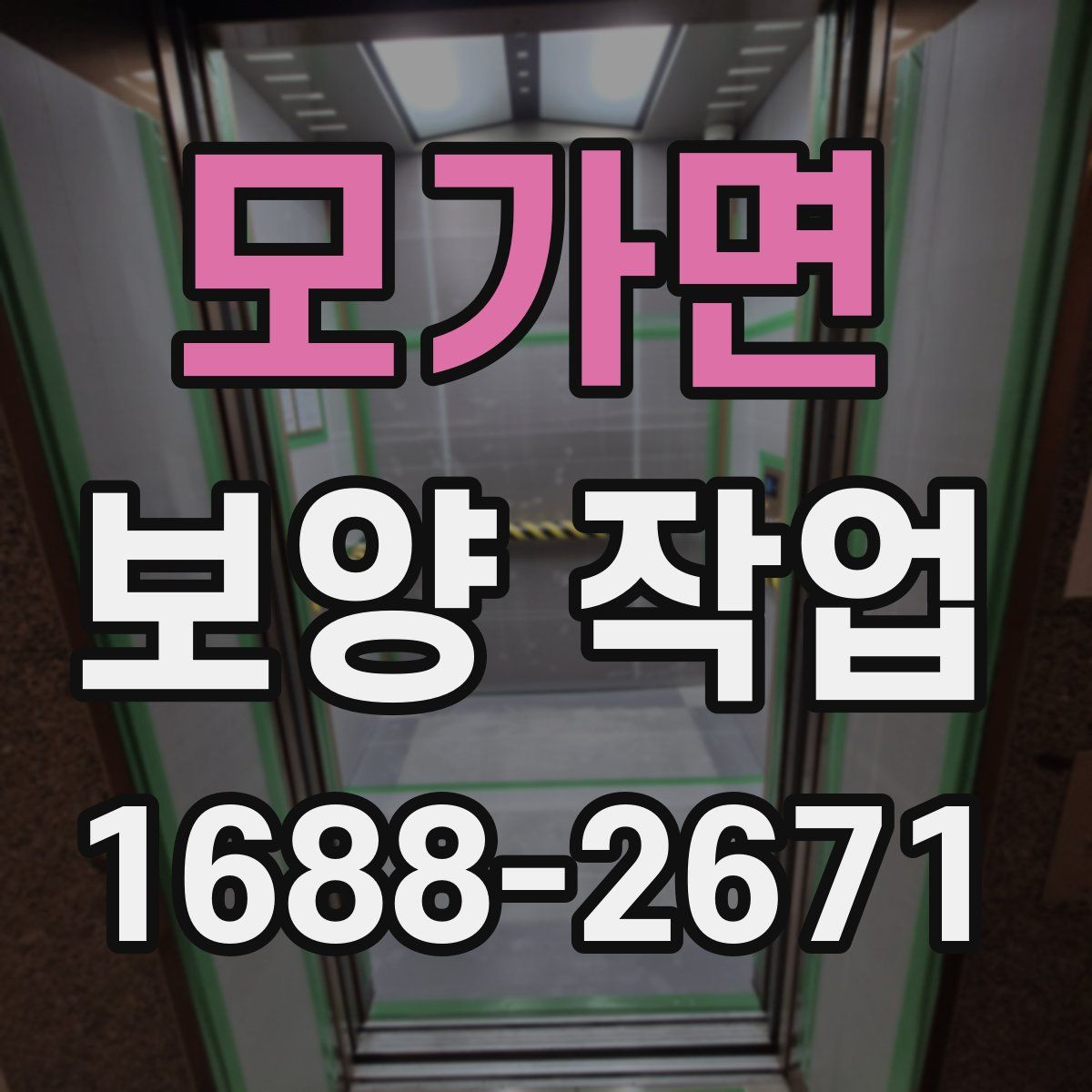 모가면 보양 작업