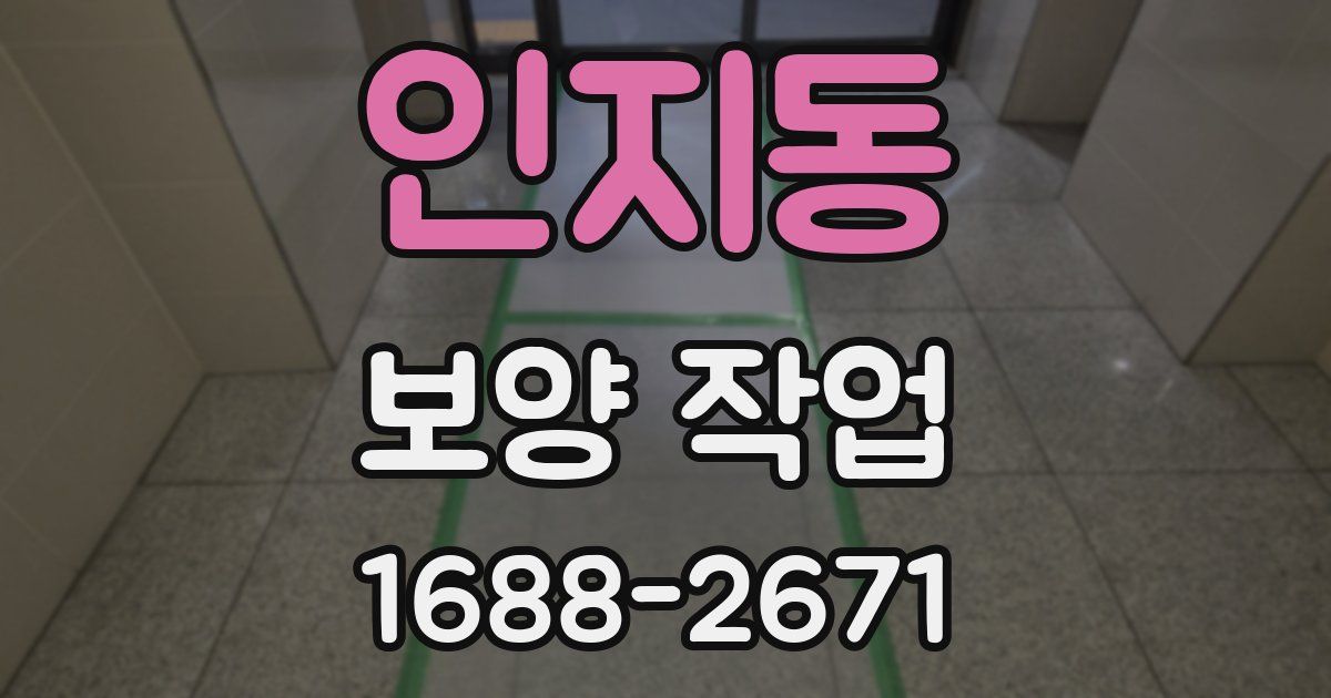 인지동 보양 작업