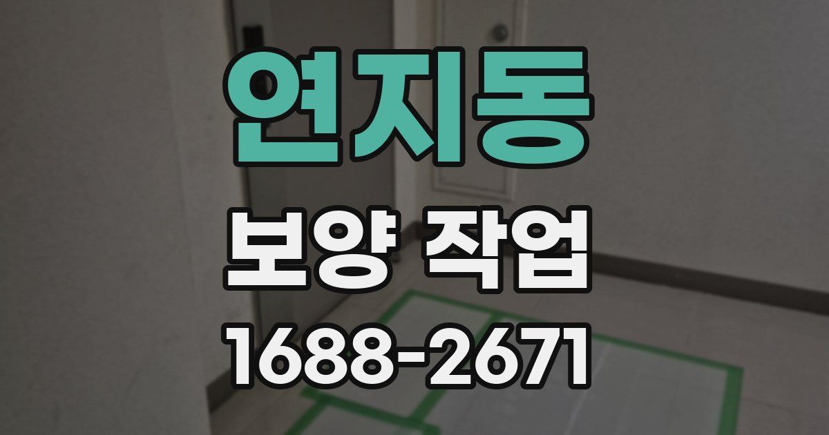 연지동 보양 작업