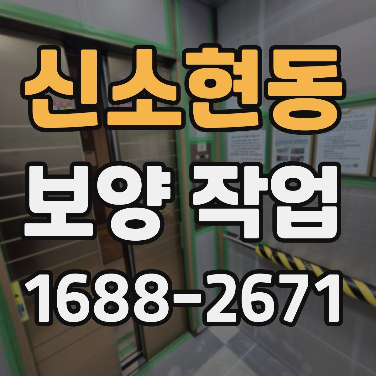 신소현동 보양 작업 중 발생할 수 있는 변수와 대응