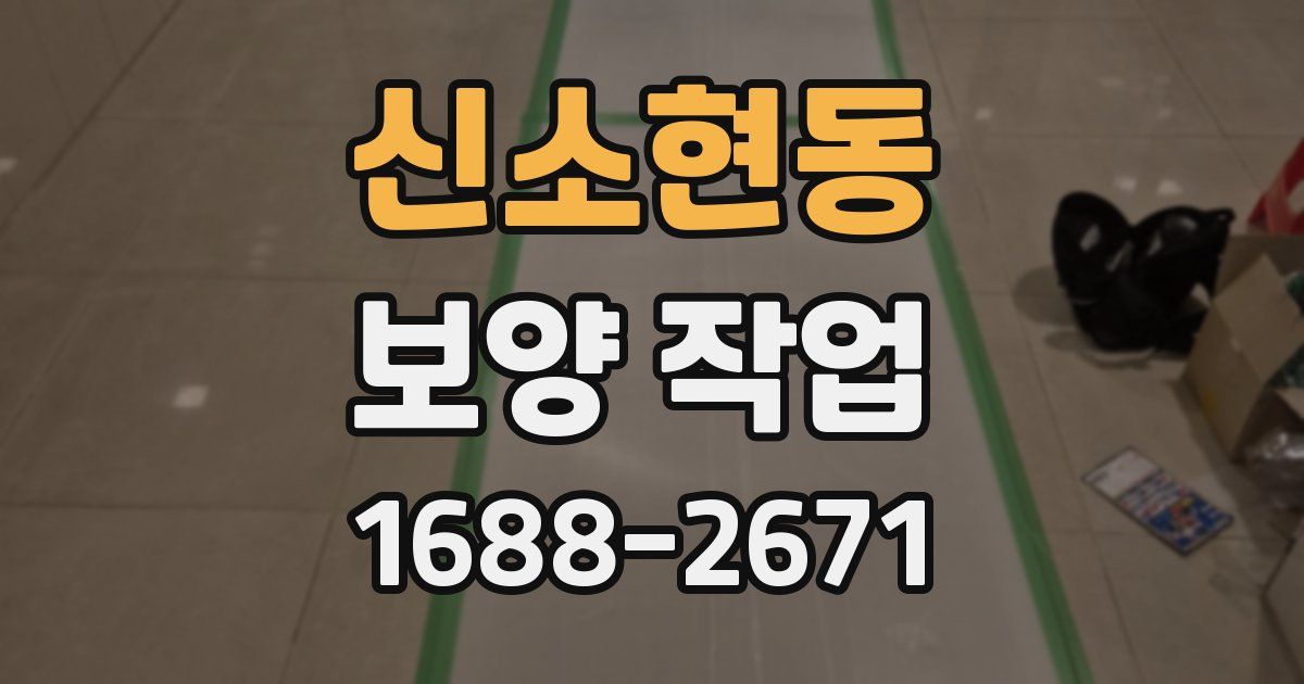 신소현동 보양 작업