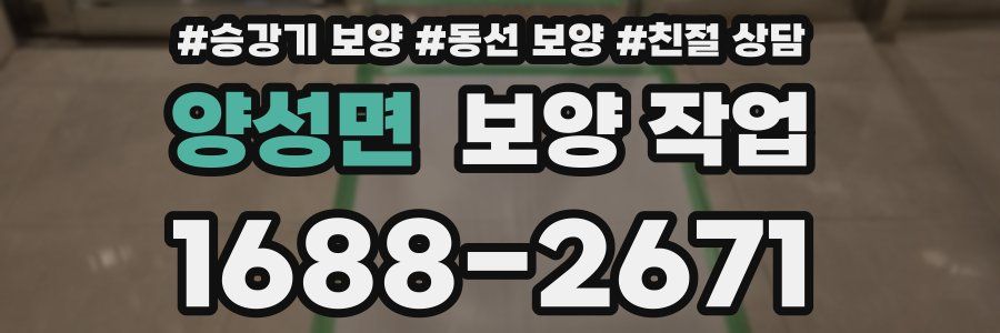 양성면 보양 작업