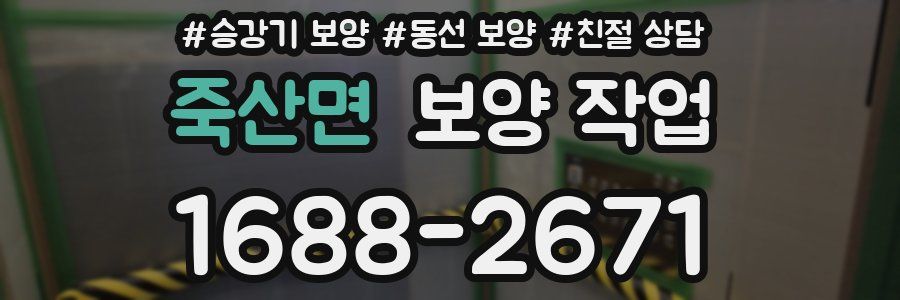 죽산면 보양 작업