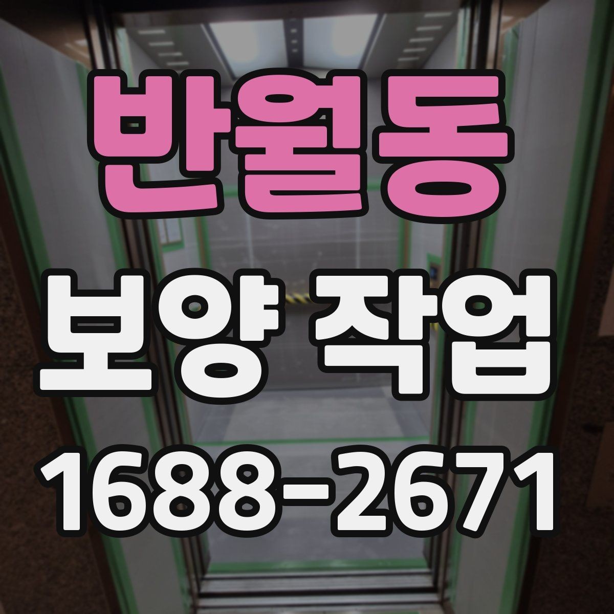 반월동 보양 작업 품질 점검을 위한 현장 기준
