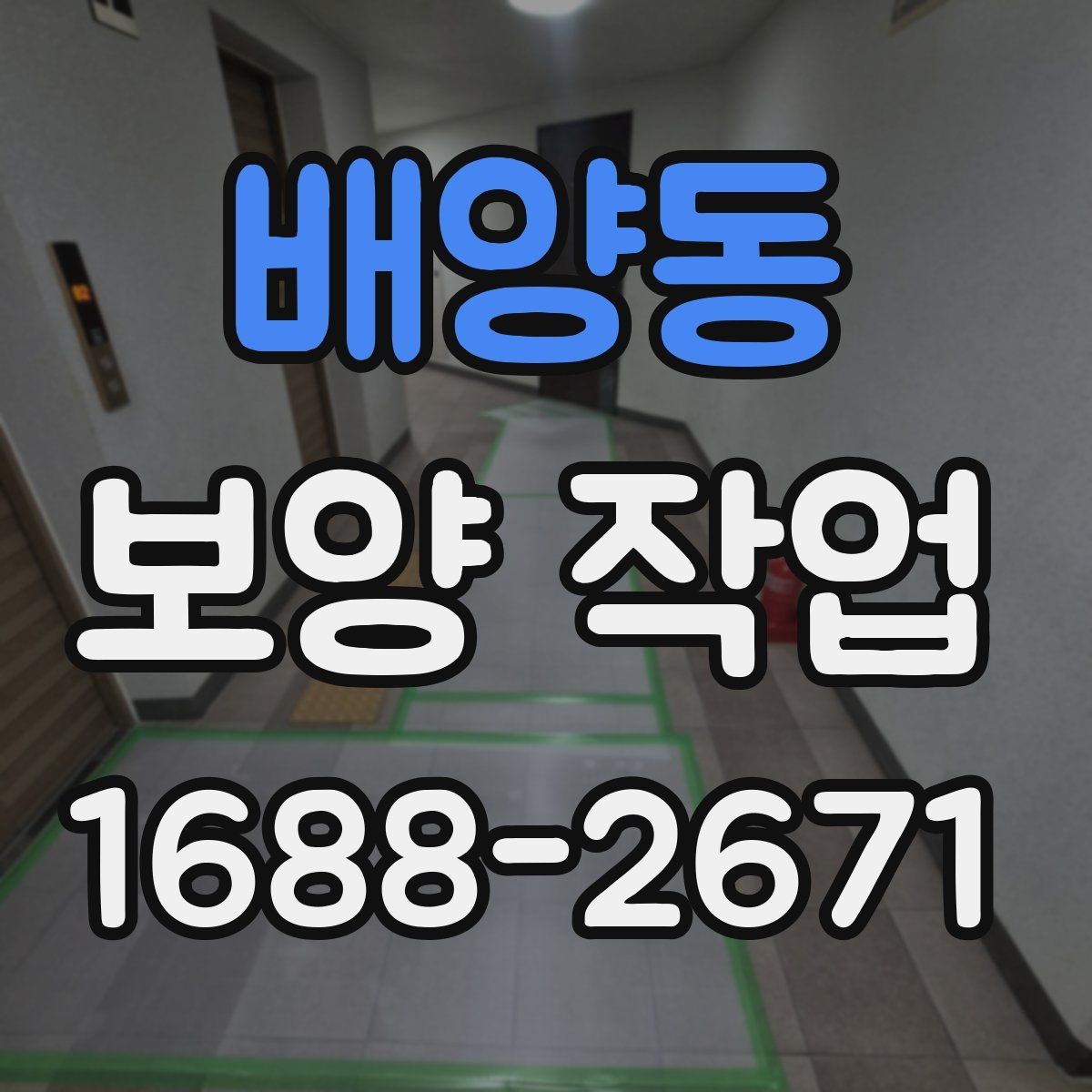 배양동 보양 작업 시공 전 협조가 필요한 내용
