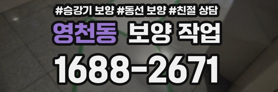 영천동 보양 작업