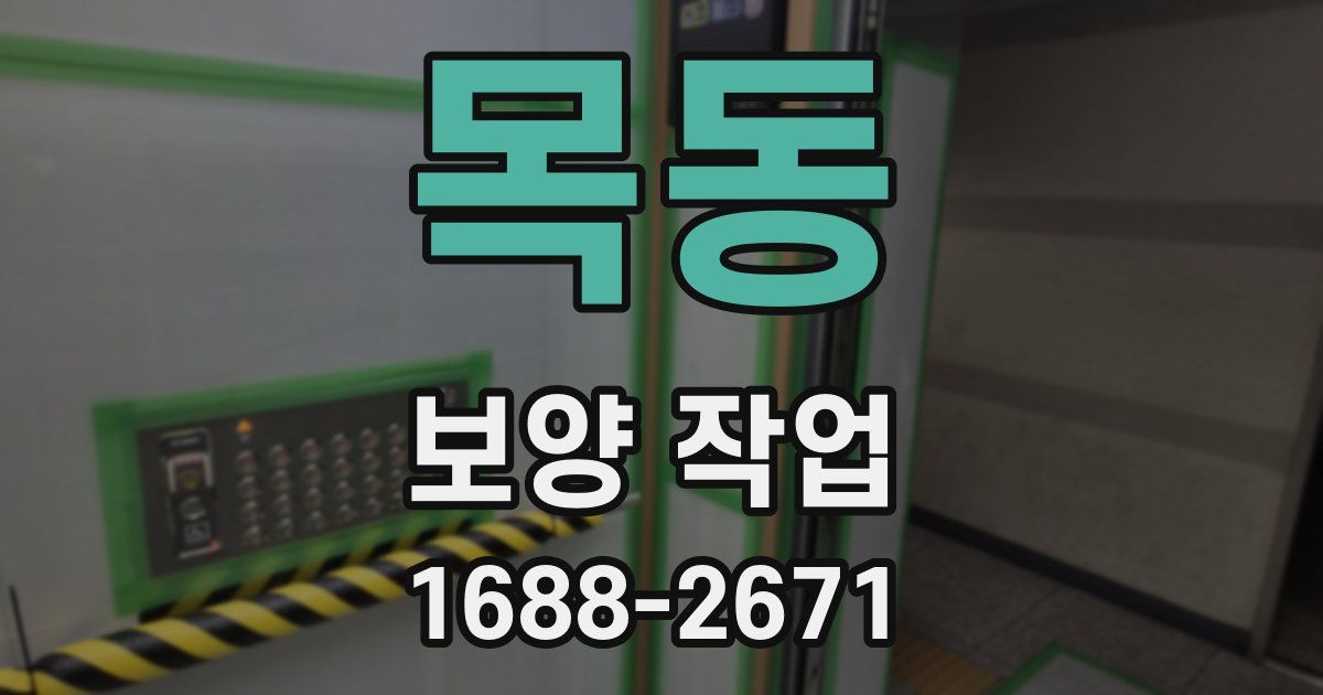 목동 보양 작업