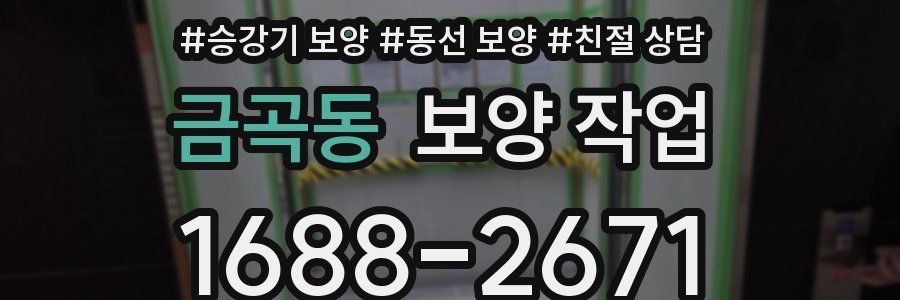 금곡동 보양 작업