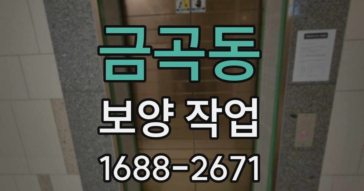 금곡동 보양 작업