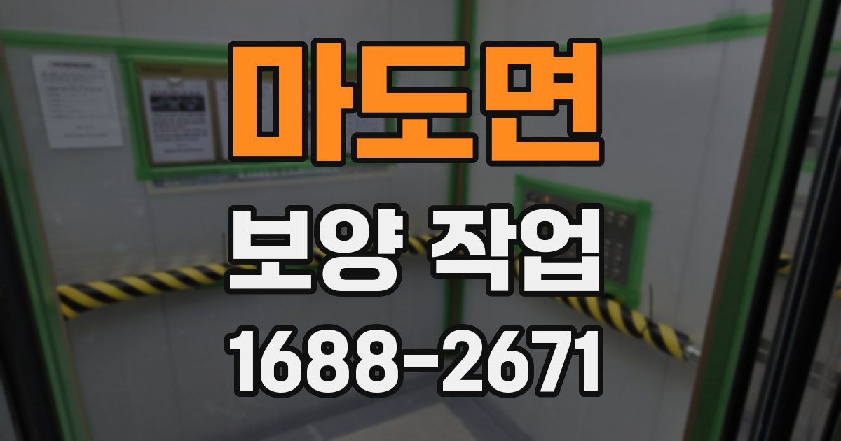 마도면 보양 작업