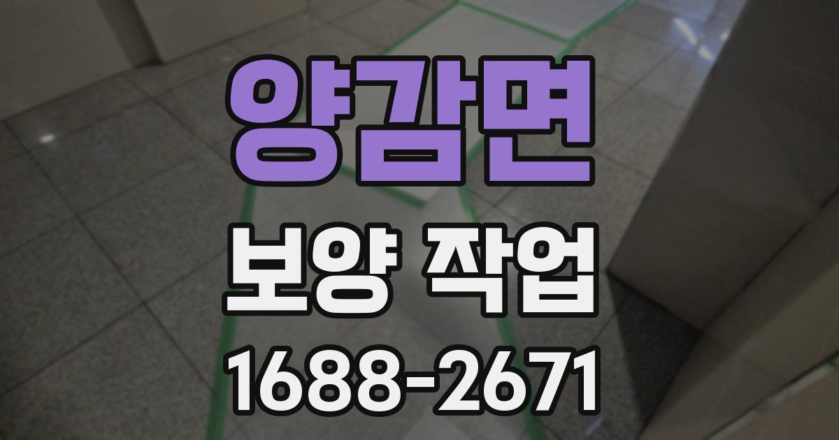 양감면 보양 작업