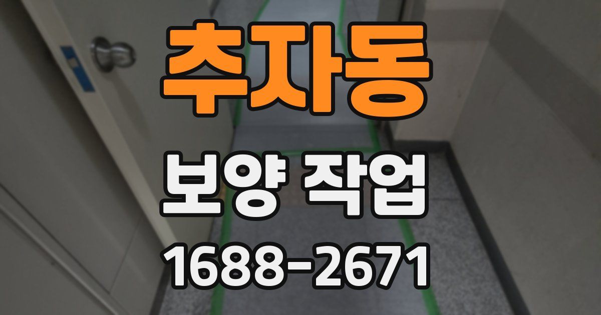 추자동 보양 작업