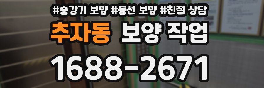 추자동 보양 작업
