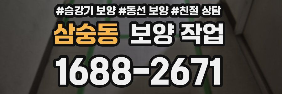 삼숭동 보양 작업