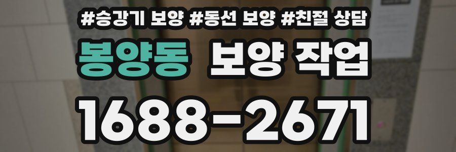 봉양동 보양 작업