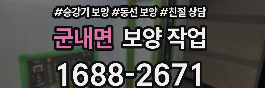 군내면 보양 작업