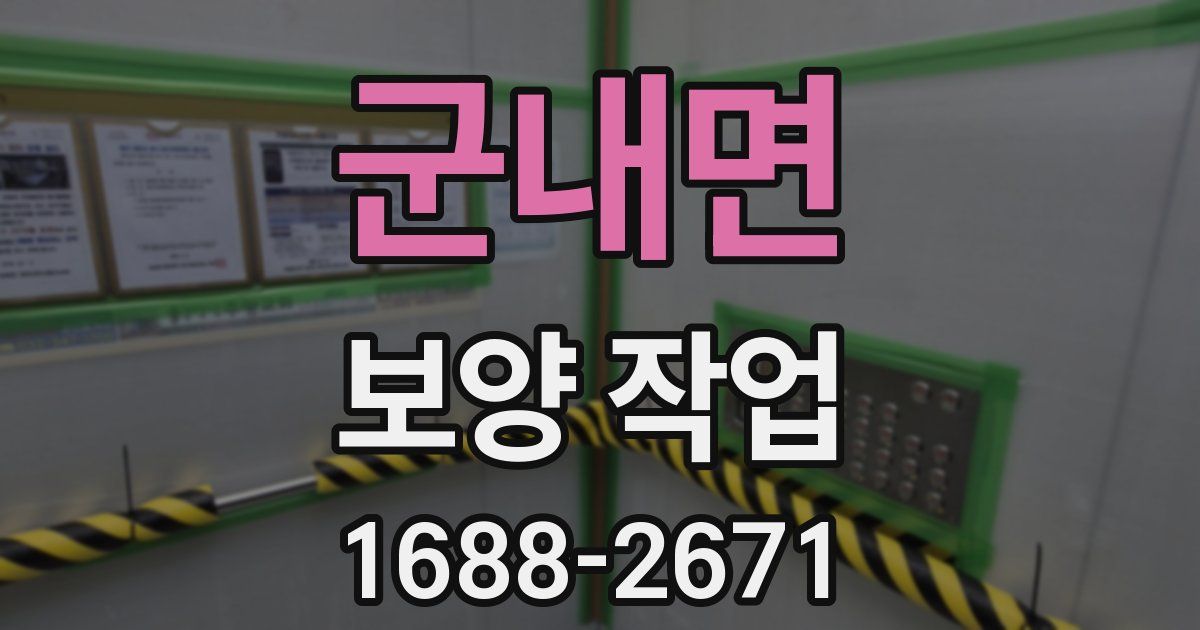 군내면 보양 작업